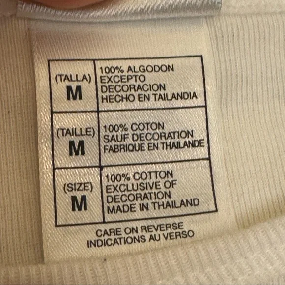 Disney White Cotton Embroidered Long-sleeved Shirt Size Medium - Picture 4 of 6